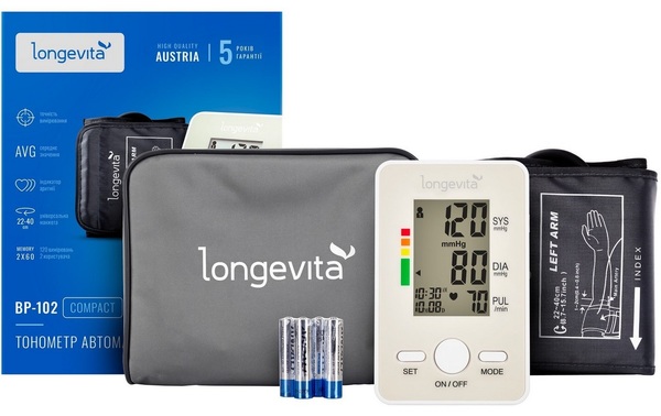 Автоматичний тонометр Longevita BP-102 Автоматичний тонометр Longevita BP-102 1