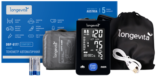 Автоматичний тонометр Longevita DBP-6177 1