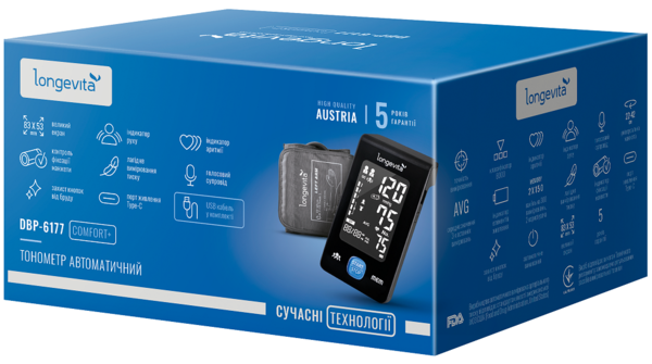 Автоматичний тонометр Longevita DBP-6177 3